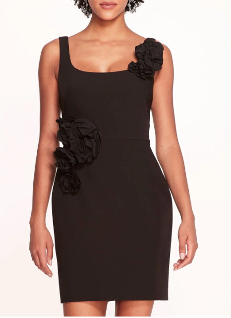 Marchesa Notte Mini Cocktail Dress With Flower Applique