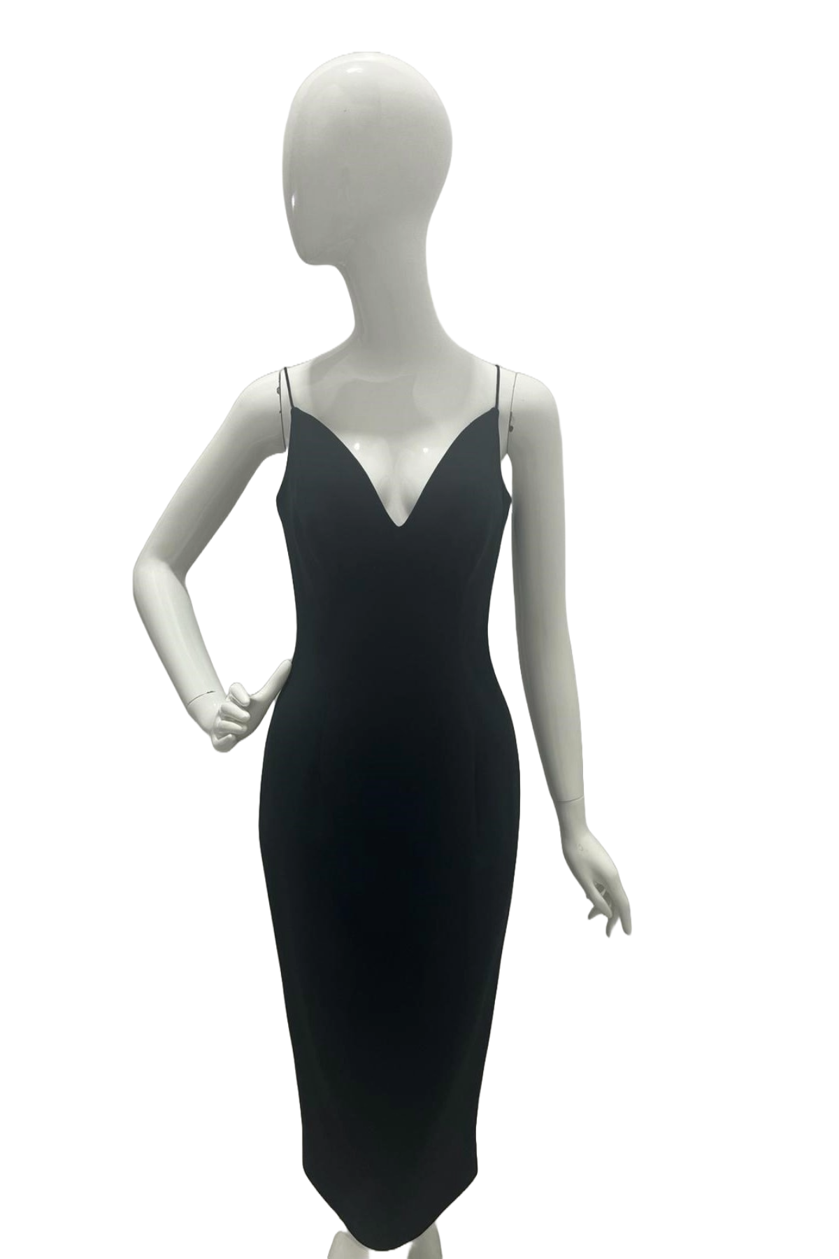 Robe de cocktail à fines bretelles et col en V Lucian Matis