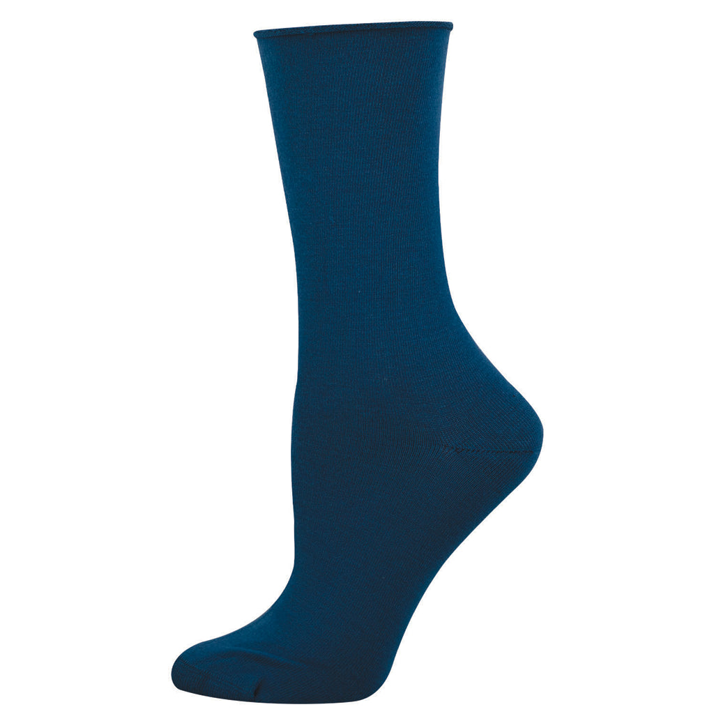 Chaussettes bleues unies