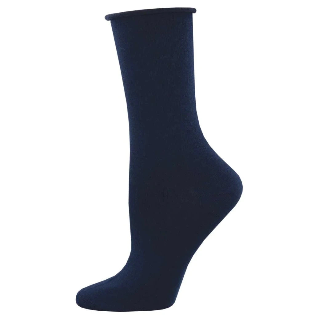 Chaussettes bleu marine unies