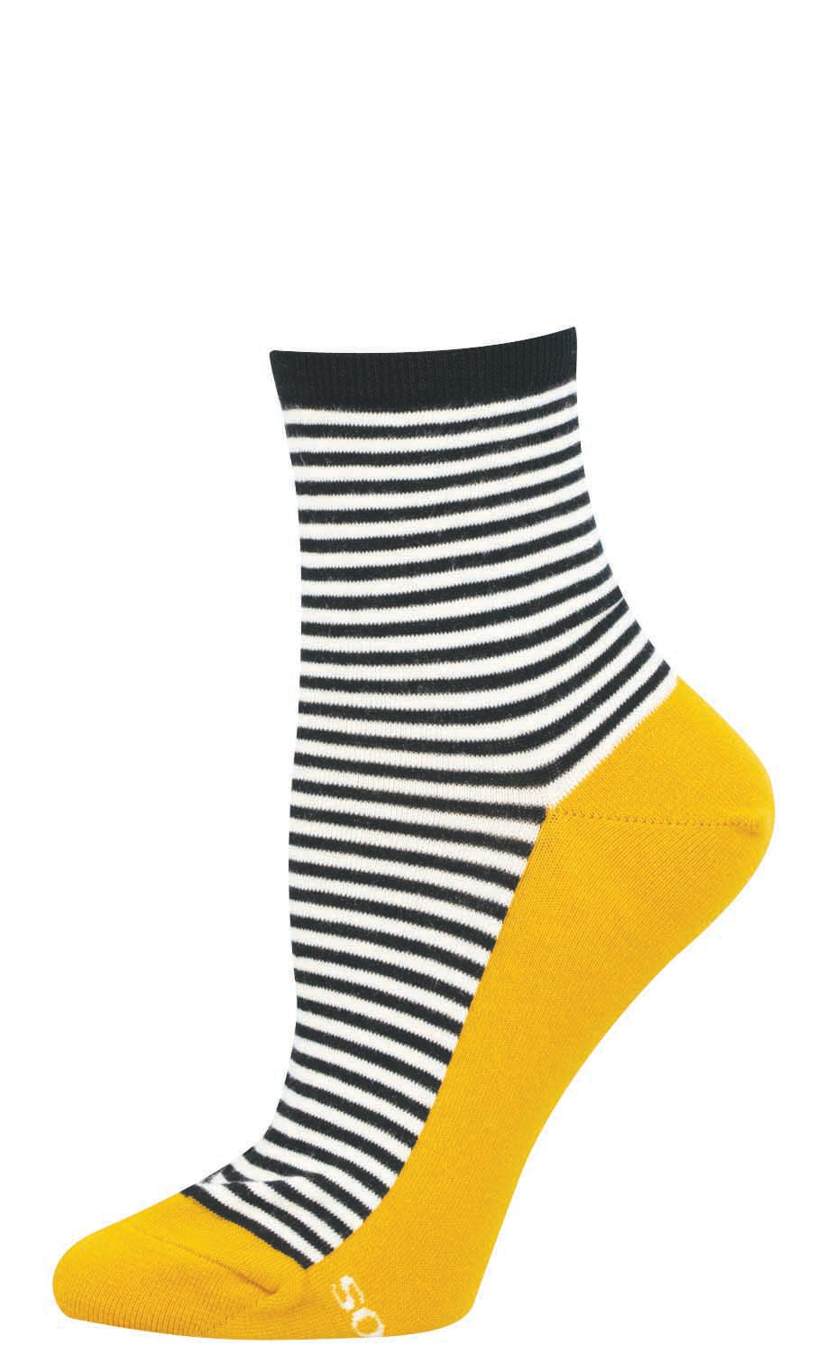 Socksmith SAILOR CONTRAST FOOTBED NOIR/OR