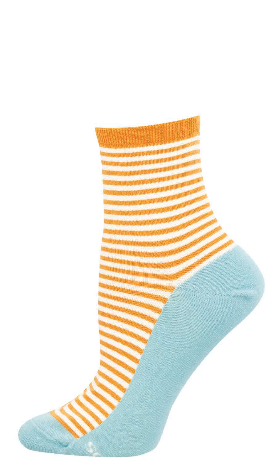 Socksmith SEMELLE CONTRASTÉE DE MARIN ORANGE/BLEU