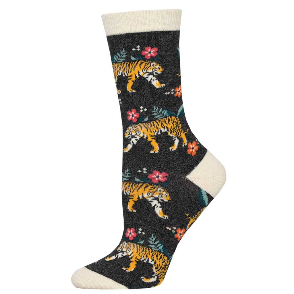 Chaussettes à fleurs tigre