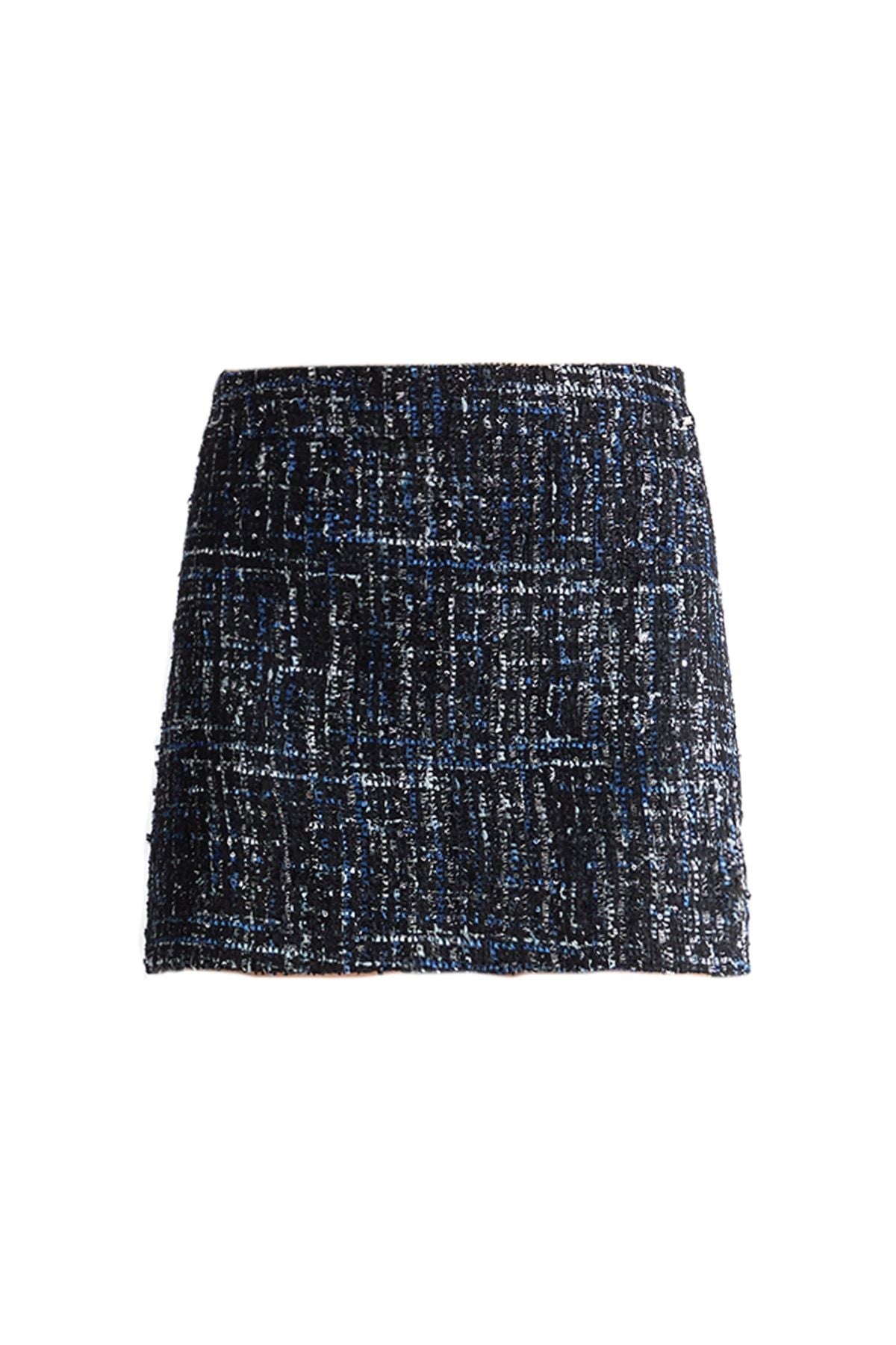 Jupe Mini à Carreaux Embellie de Sequins Liu Jo