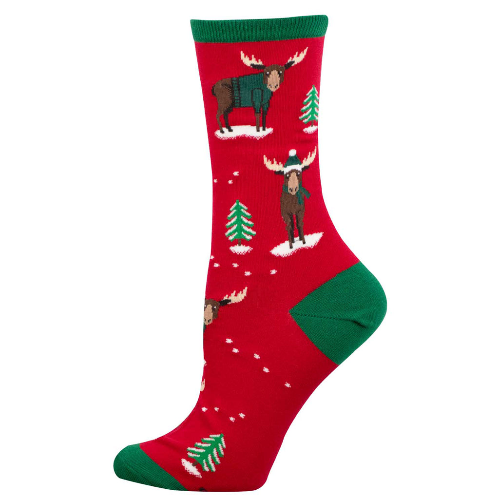 Chaussettes de Noël à motif d'élan