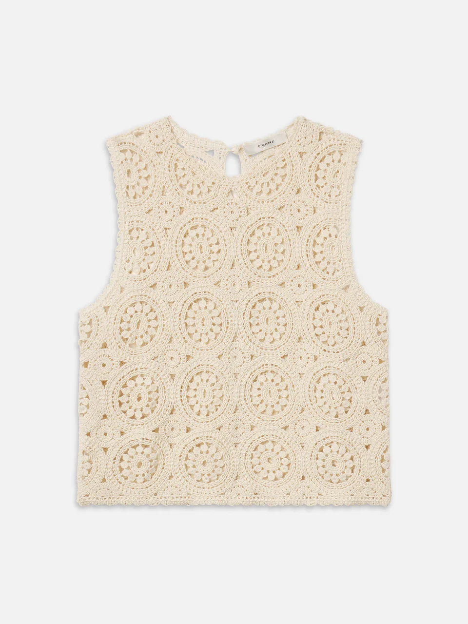 Frame The Crochet Tank Cream