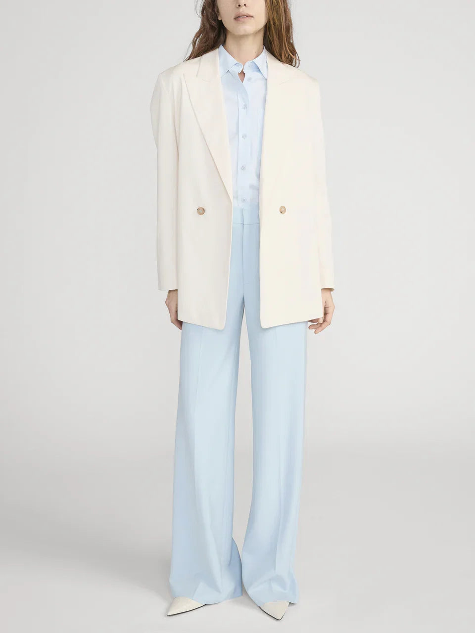 Frame The Refined Trouser Light Blue