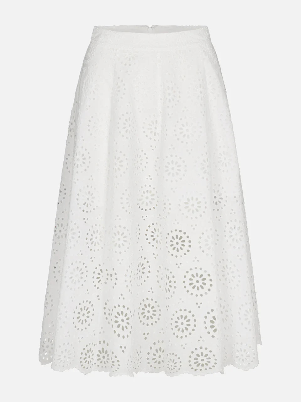 Frame The Solstice Eyelet Skirt White