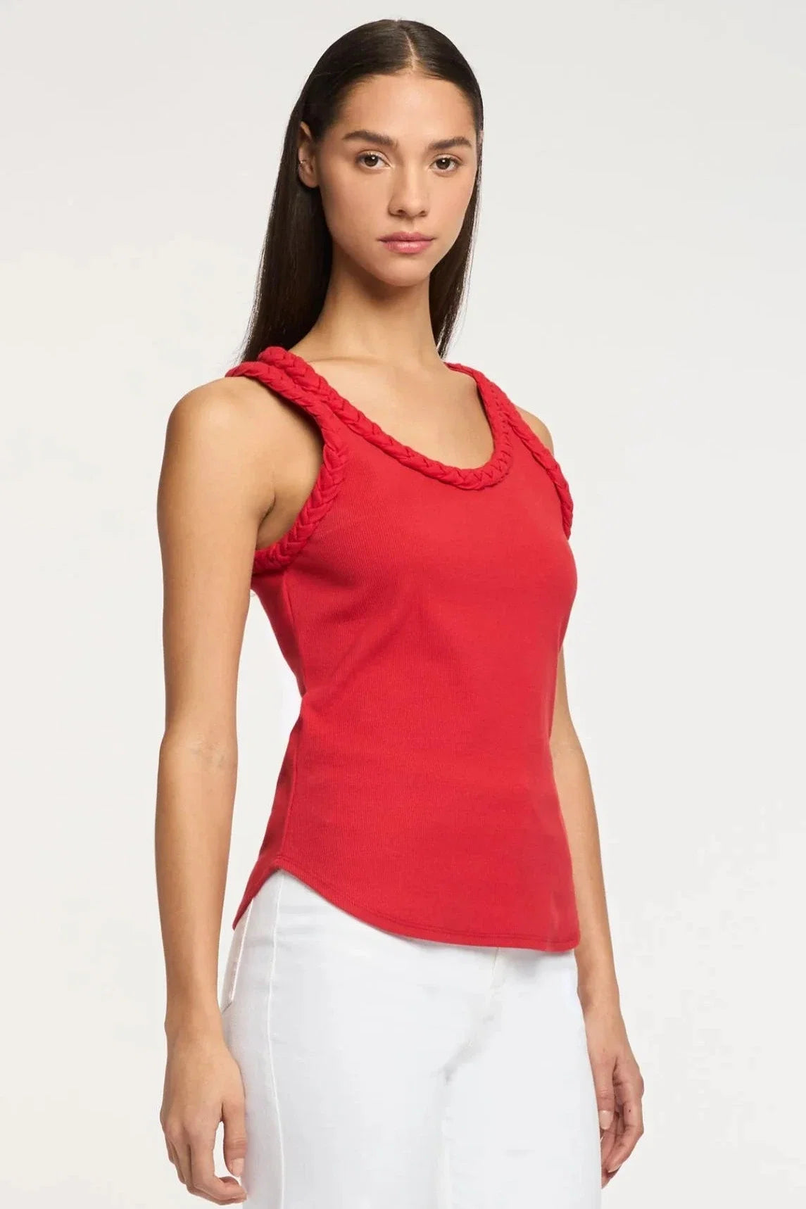 Cinq A Sept Braided Tank Top Goji Berry
