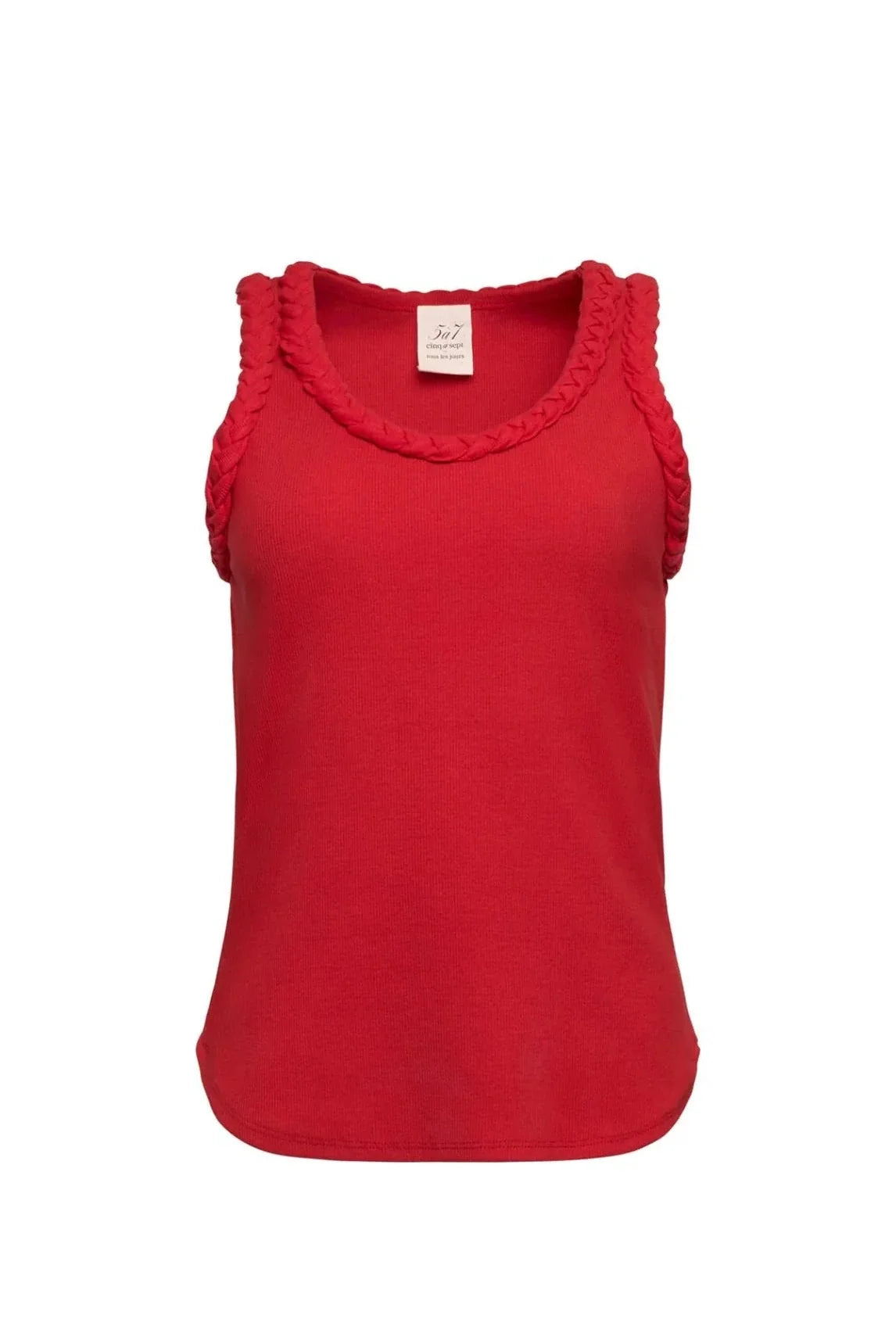 Cinq A Sept Braided Tank Top Goji Berry