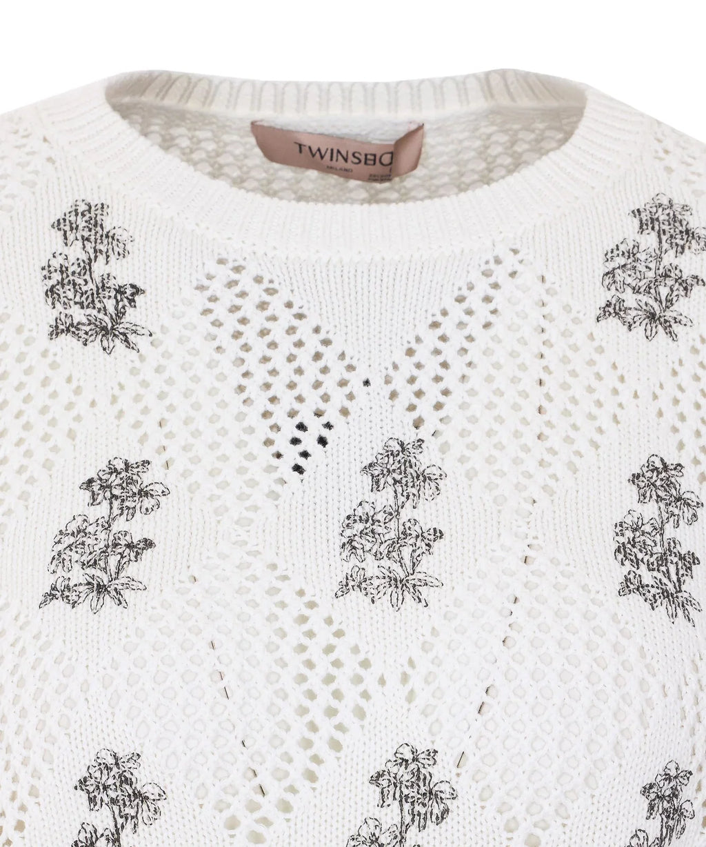 Twinset Embroidered Detailed Knitted Top