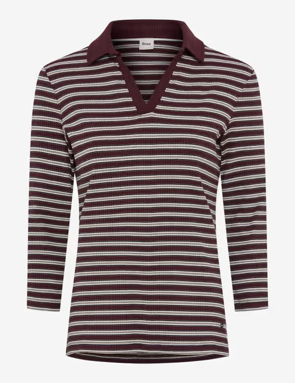 Brax Style Cleo Polo Shirt - Blackberry Violet