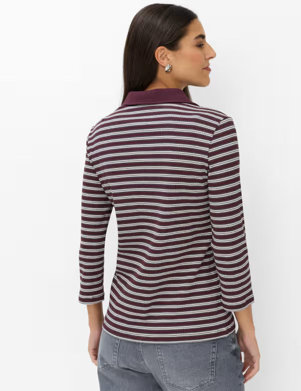 Brax Style Cleo Polo Shirt - Blackberry Violet