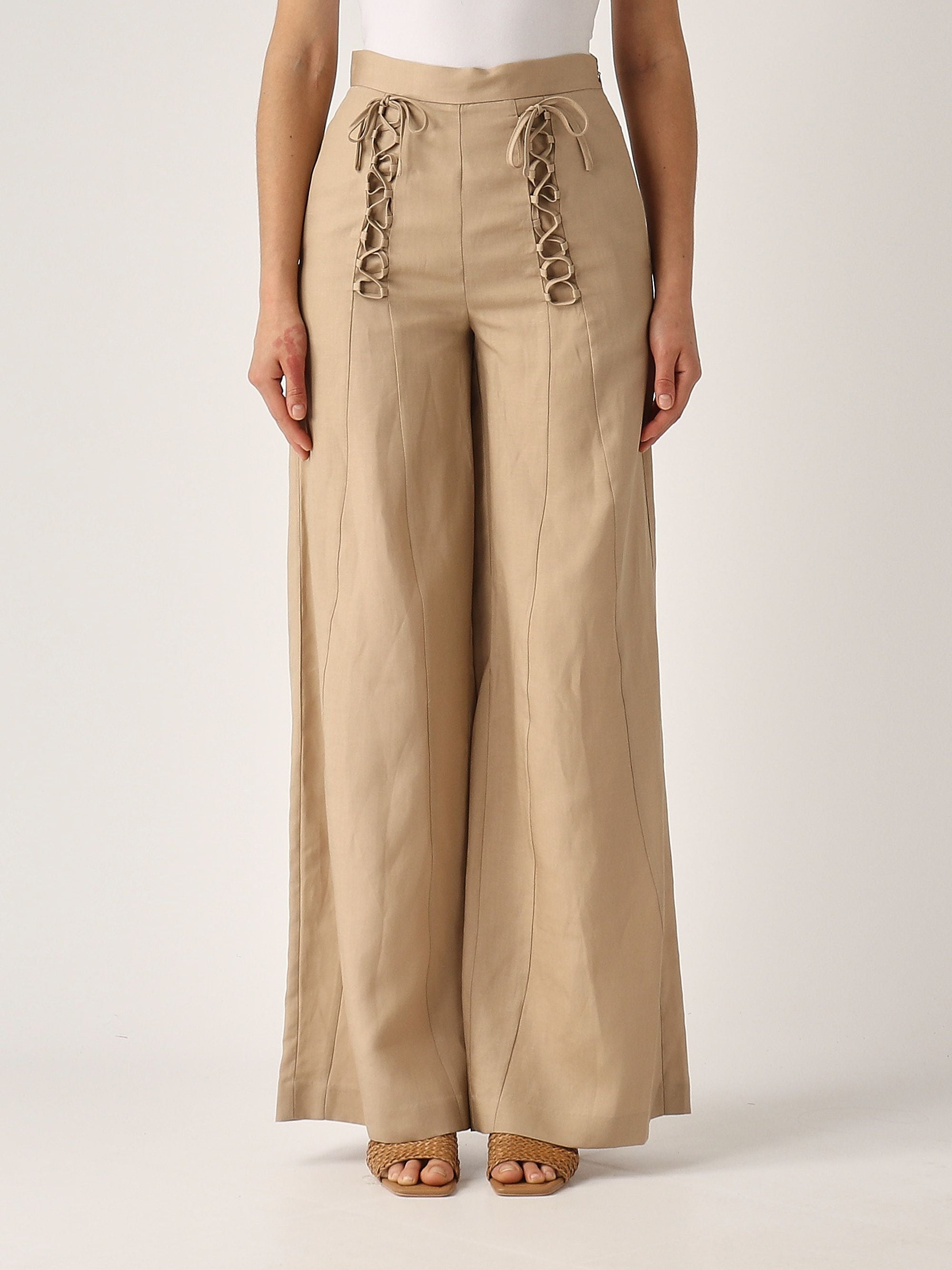 Twinset Linen-Lyocell blend trousers