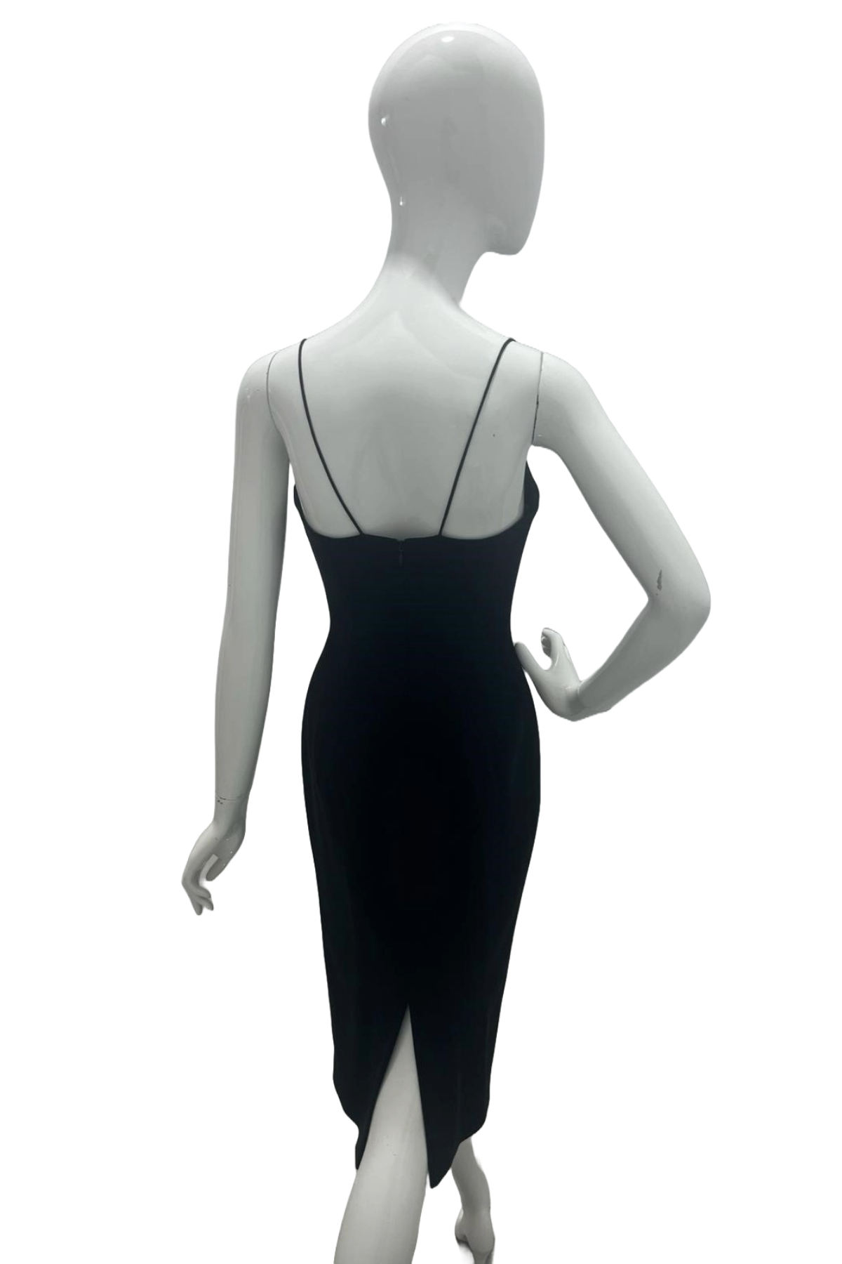 Robe de cocktail à fines bretelles et col en V Lucian Matis