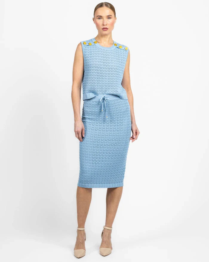 L’Agence Lacen Pointelle Knit Skirt