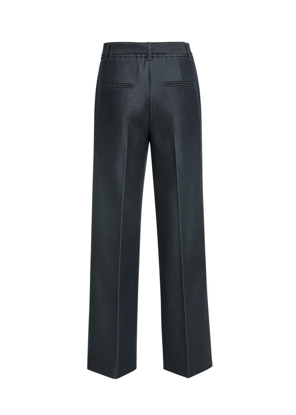 YAYA Pantalon tissé à jambes larges avec ceinture - CatBlack