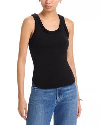 Cinq A Sept Braided Tank Top Black