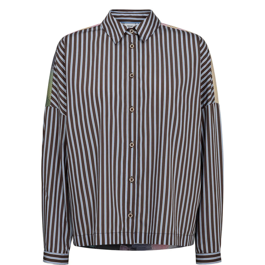 Numph Women's Long Sleeve Shirt Nuhighland Boxy - Calla Green