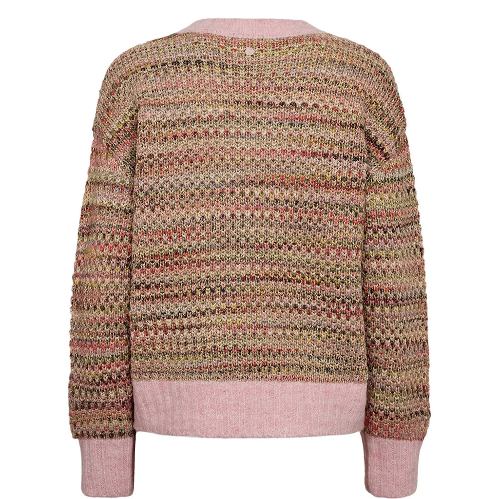 Numph Pull-over femme à col en V Nusamia - Touche rosée