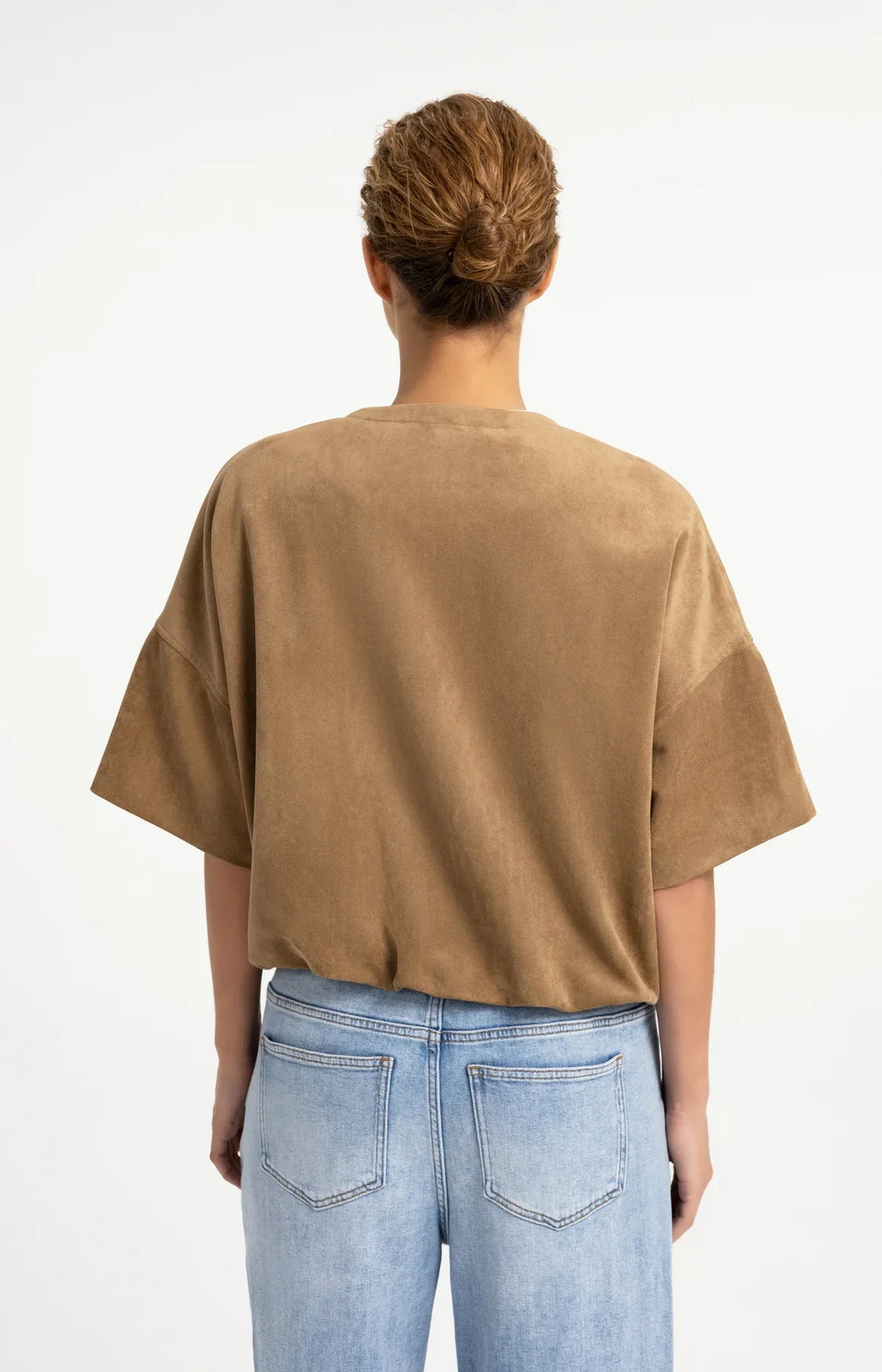 Yaya veste Deudine oversize à manches courtes avec bas volanté