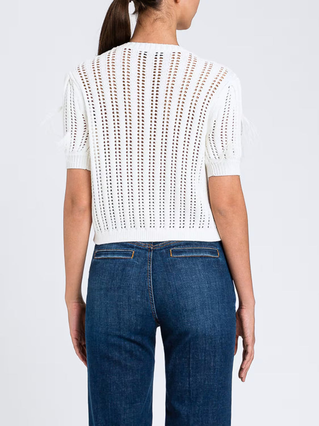 Twinset Knitted Faux Feather Sweater