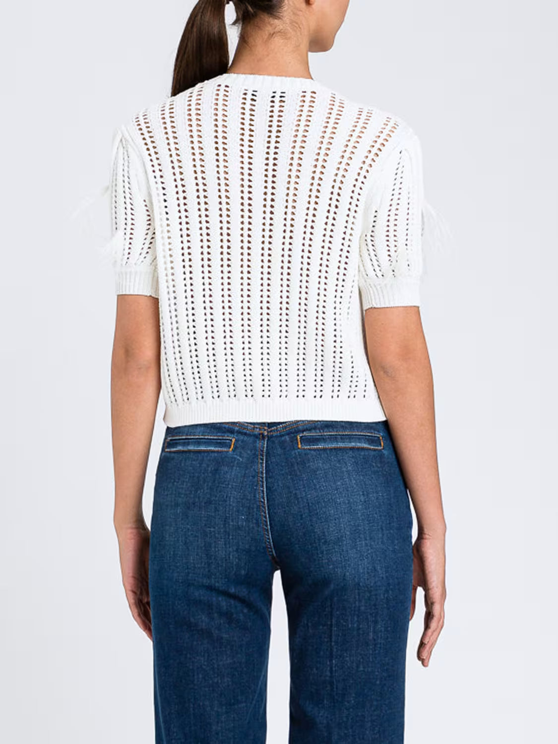 Twinset Knitted Faux Feather Sweater